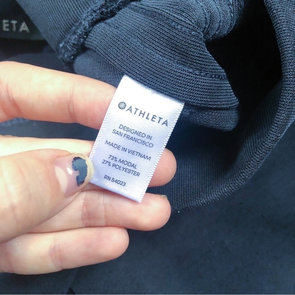 Athleta • Serenity Pant black modal knit lounge high rise cropped tapered slim - Picture 7 of 12